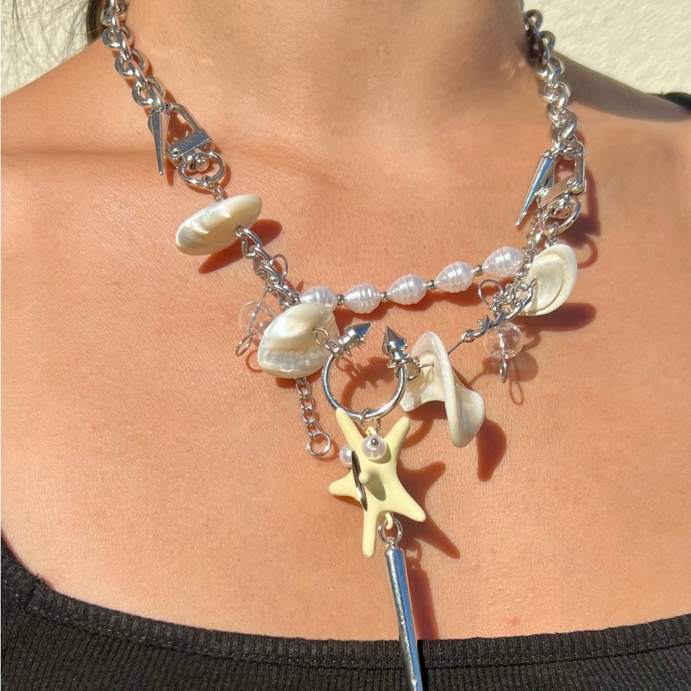 Original Design Abstract Shell Necklace - Picture 4 of 4